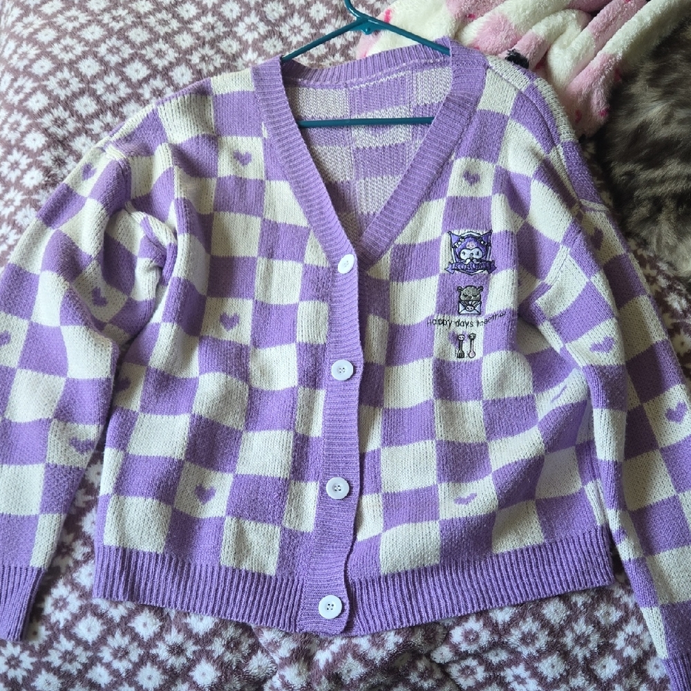 Purple Kuromi Sanrio Cardigan